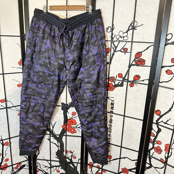PUMA x PRPS Collab Opulent Black Purple Camo Joggers Pants Size XXL Nylon - Picture 1 of 6